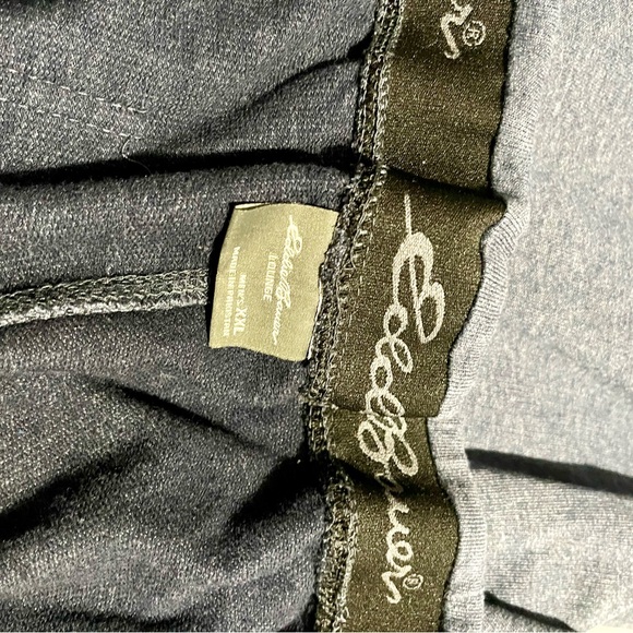 Eddie Bauer lounge shorts summer gray comfy cotton pocket drawstring men XXL - Picture 7 of 10